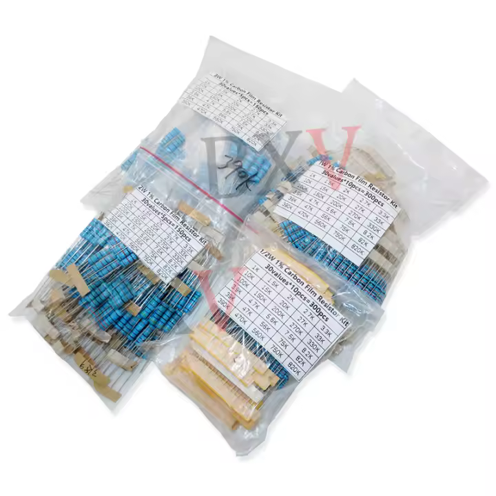 Kit De Resistencias De Película Metálica 300PCS 150PCS Conjunto De 1/4W 1/2W 1W 2W 3W Resistencia 1% 30 Tipos De 1 a 750 Ohm Y 1K a 820K Ohm - 1