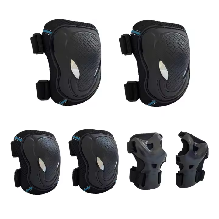 y Set, Paquete de 6, Set de Equipo de Protección con Rodilleras, Muñequeras, Codos, Kit de Seguridad para Niños, Adolescentes, Patinaje, Ciclismo. - 1