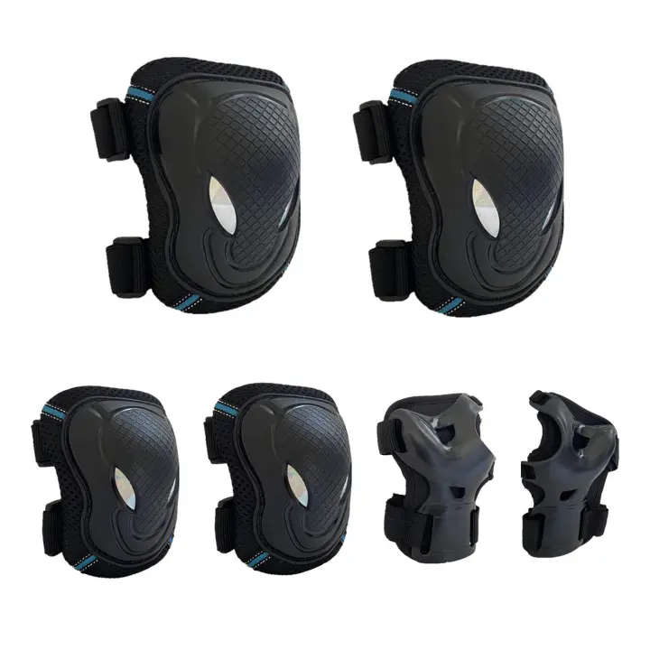 y Set, Paquete de 6, Set de Equipo de Protección con Rodilleras, Muñequeras, Codos, Kit de Seguridad para Niños, Adolescentes, Patinaje, Ciclismo. - 1