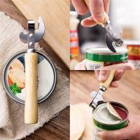 Abrepuertas Multifuncional De Acero Inoxidable Con Mango De Madera Adecuado Para Latas De Leche Evaporada Destornilladores Botellas De Cerveza Y Otras Latas - details 0