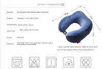 Almohada De Memoria Para El Cuello En Forma De U Almohada De Viaje Para Avión Coche Y Descanso Almohada De Suelto Con Malla - details 2