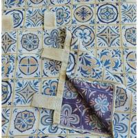 Mercatienda.es Cortina para Puerta Exterior: Elegancia y Protección para tu Entrada en la Calle 140x260cm - Terrazo Azul. - details 4