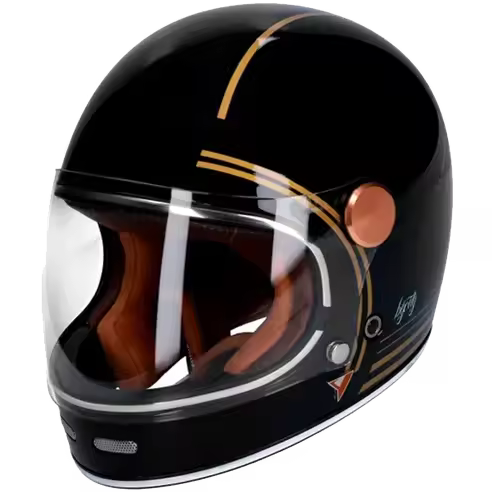 Casco By City Roadster Gold Black Raíz CAFE RACER Cascos integrales OUTLET MOTOSOTORE MARCAS Cascos Integrales BY CITY - 1