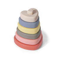 Juguetes Montessori Para Bebés 6Pcs Bloques De Construcción De Silicona Suave Formas De Amor Torre De Construcción De Silicona Regalos Para Niños - details 6