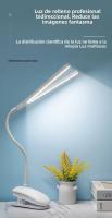 Lámpara De Lectura LED Doble Con Pinza Y Control Táctil Dimmer Protección Ocular Para Dormitorio Estudio Oficina - details 0