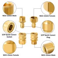 Adaptador M22x15 Para Máquina De Alta Presión Kit De Conexión Rápida Para Gun De Limpieza a Alta Presión M22 Pieza Individual - details 1