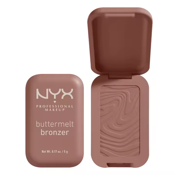 NYX Professional Makeup | Buttermelt Bronzer, Bronceador en polvo, 12 horas de duración, resistente a la decoloración y a la transferencia, 1 unidad - 1