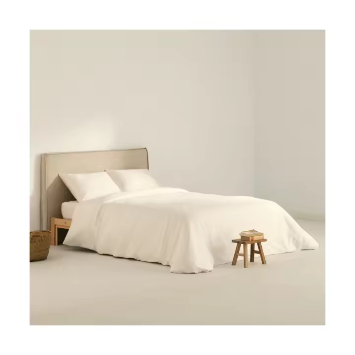 BL Belum Funda Nórdica Satén 300 Hilos Natural - Juego de Sábanas y Almohadas - 1