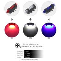 Luz Trasera De Bicicleta LED Recargable Por USB Conjunto De Luz Delantero Y Trasero Para Ciclismo Seguridad MTB Velo De Carretera Alarma Luz De Seguridad - details 10