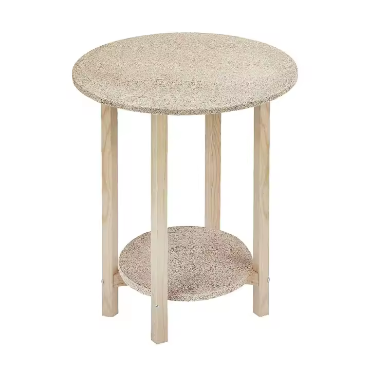Mesa Camilla Gazte Redonda Sin Barniz 40x40x75 Cm - Wellhome - 1