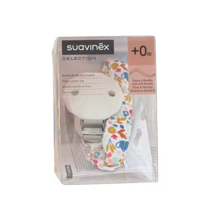 Suavinex Broche de Tela Para Chupete +0m - 1