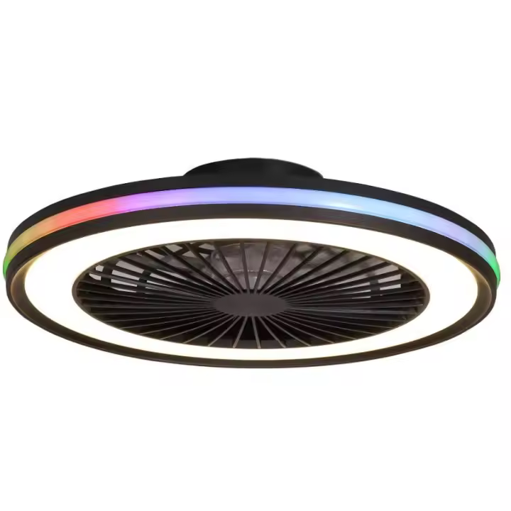 Mantra - GAMER ventilador de techo con luz led RGB +CCT 60w (4200 lúmens) ø55cm, motor DC, con mando a distancia. negro - 1
