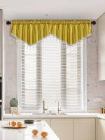 Valance De Cortina De Tela Italiana En Forma De V Con Bolas Moderno Y De Color Puro Para Decoración De Sala De Estar Ventanas Y Puertas - details 13