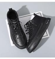 Botas De Cuero Para Hombre Alta Top Moda Algodón Zapatos De Tobillo Botines Casuales Negocios Exterior Zapatillas Nuevas Primavera/Otoño - details 16