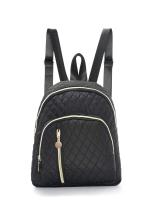Mochila Clásica De Patrón Cuadrado Estilo Fashion Para Mujer Cierre De Cremallera Material Principal Poliéster Tamaño 28x23x10 - details 2