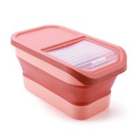 Contenedor De Almacenamiento Para Alimentos Para Perros Y Gatos Colapsable 13/33LB Caja De Alimentos Para Gatos Con Tapa Airtight Para Cocina Granos Y Arroz - details 24