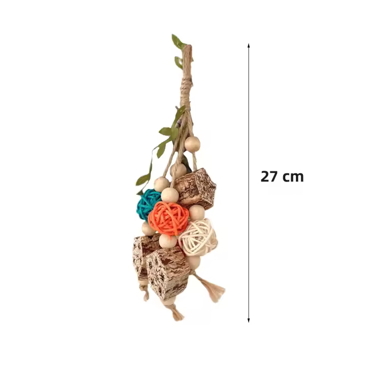 Juguete De Masticación Para Papagayos Periquitos Lovebirds Budgies Cacatúas Conures: Entrenamiento De Mordedura Percha De Tornillo Para Aves De Compaña - 1