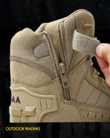 Botas De Táctica Desértica Para Hombres Zapatos De Senderismo Con Cubierta Alta Impermeables Y Seguridad Anteojos De Trabajo - details 5