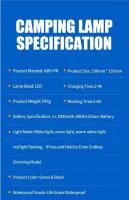 LED Camping Light with Fast Stepless Dimming, Portable Lantern, 1000LM, USB Powered, Waterproof, Emergency Tent Light - details 9