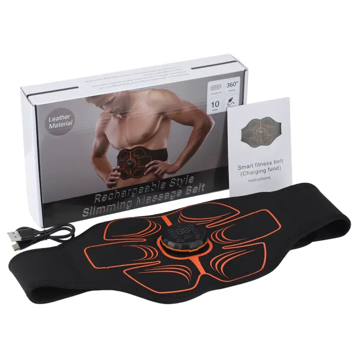 Cinturón De Masaje Eléctrico Para Músculo De ABS Estimulador De Fitness Para Adelgazamiento Y Combate Contra La Celulitis Uso Corporal Material Compuesto Tamaño Medio - 1