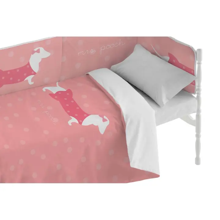 BOHEME - Funda nórdica Cuna Mrs Pooch 115X145, 100% algodón. Incluye funda de almohada - 1