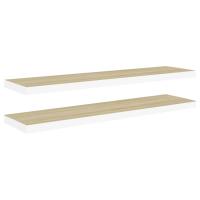 vidaXL Estante flotante de pared 2 uds MDF 90x23,5x3,8cm Blanco brillante, negro brillante, gris brillante Mueble Almacenaje Estantería para Oficina, Estudio, Dormitorio Estantería/Librería/ mueble de Almacenamiento - details 4