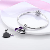 Colgante De Serie Trabajo Y Carrera En Color Plata Para Pulsera Pandora DIY Joyería Para Mujer Zirconia Metálica De Plata - details 19