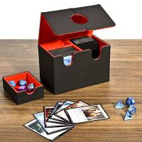 Caja De Naipes Con Bandeja Para Dados PU De Cierre Magnético Capacidad Para Más De 200 Cartas Dobladas Y Un Set De Dados - details 1