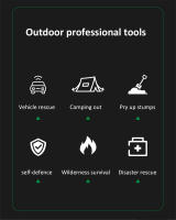 Shovel Plegable Portátil 7-en-1 Para Jardinería Y Camping Con Compas Y Maza Y Abrebotellas Para Kit De Sobrevivencia Material Plástico Antideslizante Y Duradero - details 1
