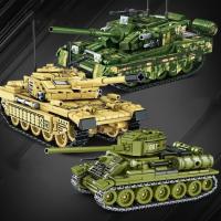 Bloques De Construcción MOC 99A Tanque De Batalla Principal Militar Challenger Leopard Panther Juguetes Para Niños Modelo De Ejército Soldado Pesado - details 0