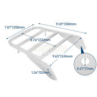 Soporte Trasero Para Motocicleta Yamaha V-Star 400 650 1100 Classic 1998-2013 Barra De Apoyo Trasero Y Maletero De Lujo De Acero Cromado - details 5