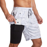 GITF Shorts De Entrenamiento Para Hombres 2-en-1 Running 7 Pulgadas Secado Rápido Gimnasio Deporte Fútbol Algodón Sólido Talla Verdadera - details 32