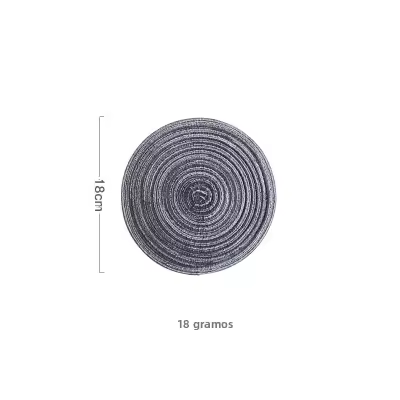 6pcs Tapetes Redondos Para Mesa De Comedor Hechos De Lino Ecológico Antideslizantes Cojines Para Vajilla Y Bebidas Para Cocina - 1