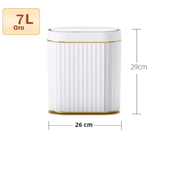 Bandeja De Papelera Inteligente Automática Para Cocina Baño Toilette Estilo De Inducción Resistentes Al Agua Con Tapa Gran Capacidad Para Cocina Hogar - 1