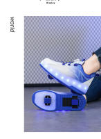Zapatillas De Niños Con Luces LED Zapatillas De Patinaje Al Aire Libre Para Niños Y Niñas Zapatos Deportivos Cargados Por USB Zapatillas Casuales - details 7