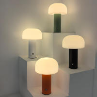 Lámpara De Mesa LED Recargable En Forma De Hongos Con Iluminación De 3 Colores Ajustable Para Decoración De Dormitorio Bar Restaurante - details 0