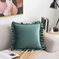Funda de cojín con volantes para sofá, cojín de encaje de terciopelo holandés - details 17