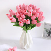 Juego De 5/10 Peces Flores Artificiales Tulipán Para Decoración De Boda Jardín Interior Y Exterior Decoración De Vaso Regalo Para Fiesta De Aniversario - details 1