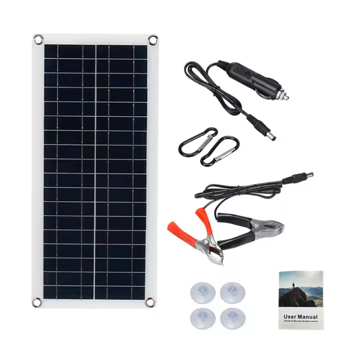 Panel Solar De 1000W 12V Con Controlador 10A-100A Kit De Placa Solar Para Teléfono RV Coche Caravana Camping Externo Batería Material De Silicio Polícrata - 1