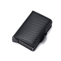Porta Tarjetas De Crédito De Fibra De Carbono Para Hombres Doble Protección Anti RFID Funda De Monedero Metálico Minimalista Para Negocios Regalo - details 13