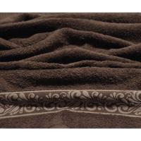 Juego de Toallas de Baño Color Chocolate con Cenefa Decorativa – Set de 3 Piezas de Lujo: Toalla de Baño, Manos y Facial | 100% Algodón Portugués 500 g/m² Suave y Absorbente | Certificado OEKO-TEX® | Ideal para Hogar o Regalo Elegante | Mercatienda.es - details 3