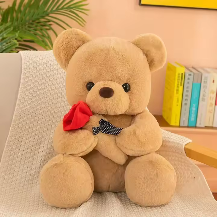Muñeco De Peluche De Oso Para Día De San Valentín Regalo Para Niñas Juguetes De Animales Suaves Rellenos De Algodón PP Edad Recomendada 3-18+ - 1
