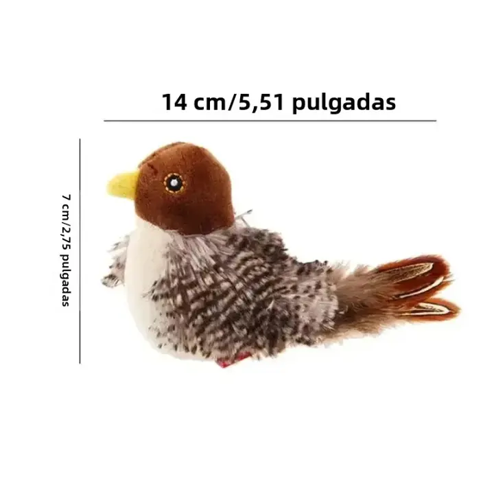 Juguete Interactivo Para Gatos Con Plumas Y Sonidos Juguetes Para Gatos Interiores Mecánicos De Nylon Movimientos Flapping - 1