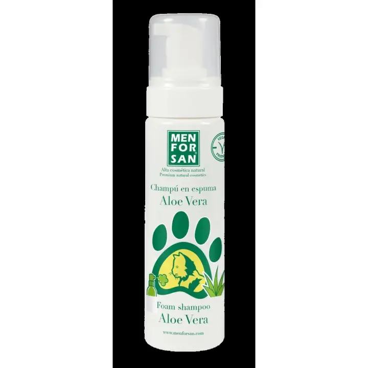 menforsan champu en espuma con aloe vera gatos 200ml - 1