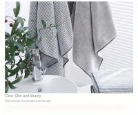 Toalla De Baño Grande De Fibra De Bambú Con Carbón Activado Y Velours Coral Antibacteriana Absorbente Para Adultos Gimnasio Deportes Estilo Sólido - details 4