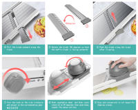 LMETJMA Slicercito De Verduras Ultra Afilado Corte De Alimentos Ajustable Espesor Diferente KC0450 Herramienta De Cocina - details 10