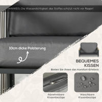 Juego de muebles de Jardín 3 piezas. Juego de bistro con Mesa de Café Y 2 Sillas, Zona de estar de Jardín con codos, Gris, adaptado para Terraza y Balcón - details 1