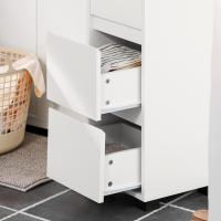 SoBuy BZR29-W Armario Auxiliar Baño Blanco con 3 cajones 30 x 30 x 90 cm Blanco ES - details 3