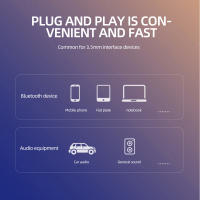 Adaptador Bluetooth 5.3 Para Coche Con USB Dongle Estéreo Inalámbrico Jack AUX 3.5mm Mando De Música Con Micrófono Y Slot TF Para Llamadas Handsfree - details 6