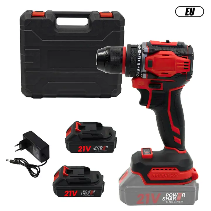 21V Taladro Inalámbrico , destornillador eléctrico recargable de 2 velocidades, Herramientas Eléctricas multifunción para el hogar, 25N.m para batería Makita de 21V - 1